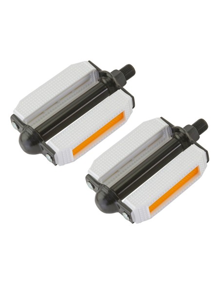 507 Block Pvc Pedals 1/2 White/Black.